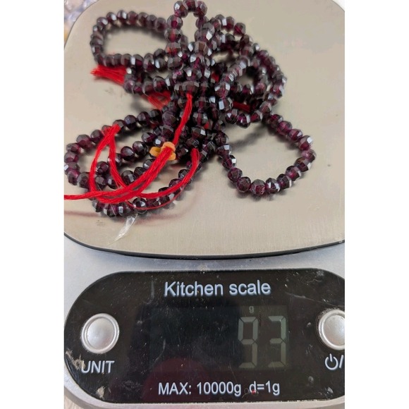 Natural Garnet Faceted Bead Strands Lot Dark Red Gemstone Jewelry - Picture 4 of 4